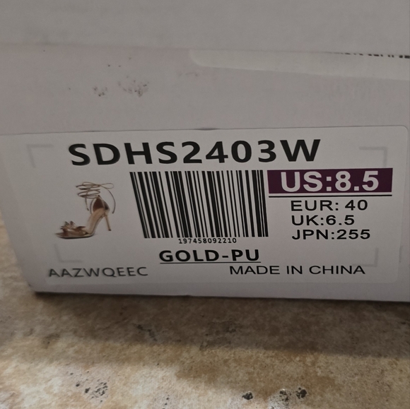 DREAM PAIRS Gold Butterfly Lace Up Strap Stilleto High Heels Sandal - Picture 16 of 16